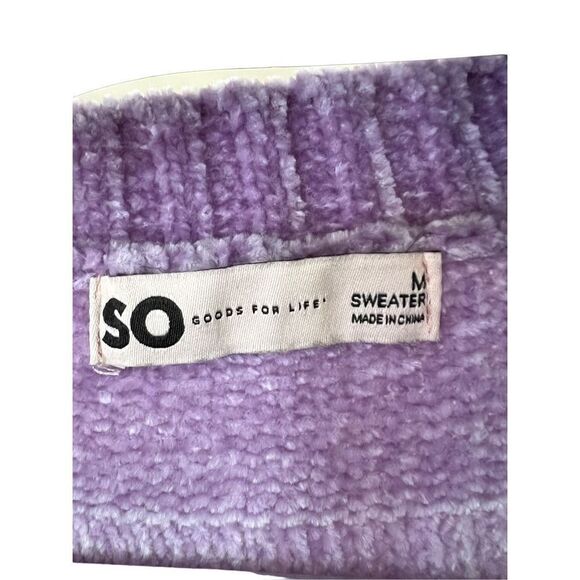 SO Goods For Life Sweater Women’s SZ M Long Sleeve Purple Soft Nice - Picture 7 of 8